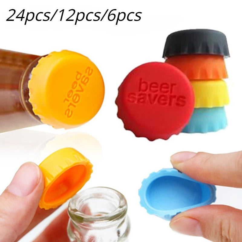 Reusable Silica Gel Bottle Cap Sealed Beer Cap Vinegar Soy Sauce Bottle Soda Cola Cap Wine Protective Stopper