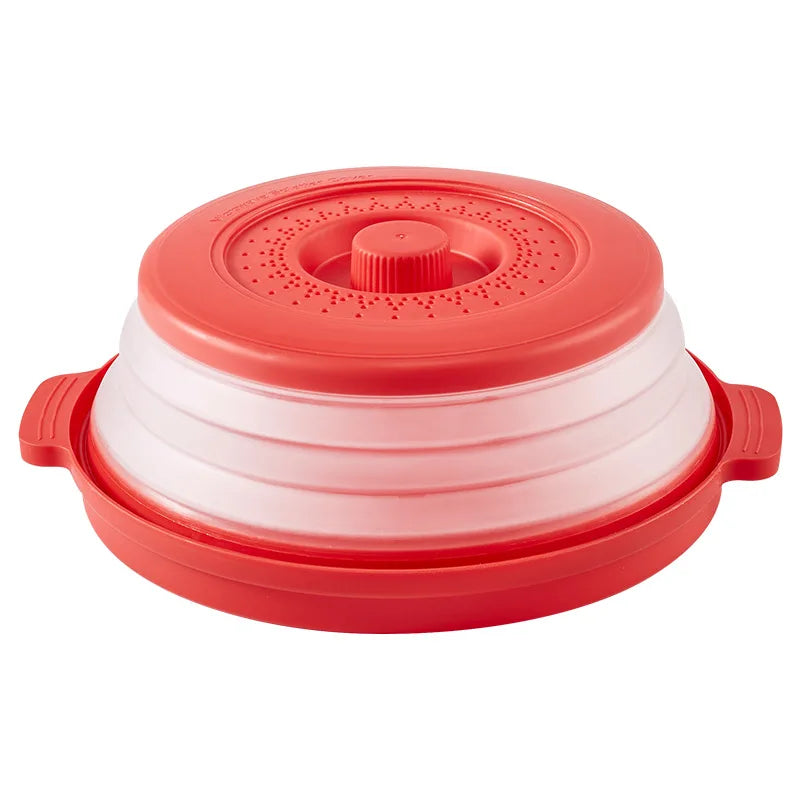 10.2 inch Microwave Plate Cover 2 In 1 Cover as Splatter Guard Collapsible Lid for Plate Dish Bowl Multi-Purpose Kitchen Gadget