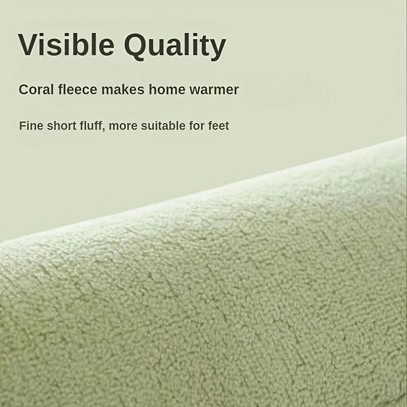 Thickened special-shaped bathroom absorbent floor mat flannel toilet mat shower room non-slip and dirt-resistant foot mat