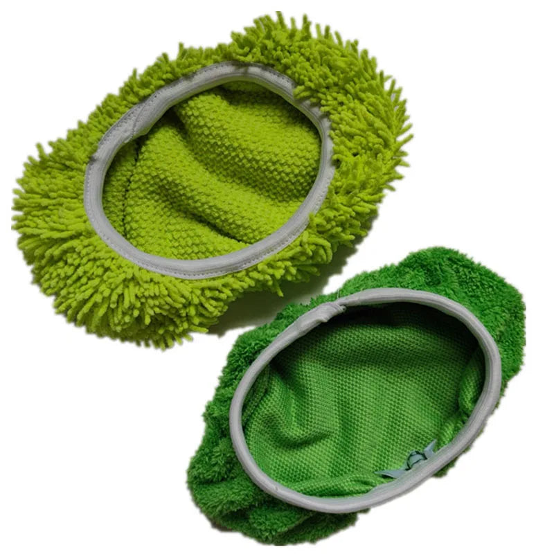 Microfiber Mop Cloth Absorbent Sponge Replacement Reusable Suitable for Swiffer Flat Mop Household Accessories Green Bathroom