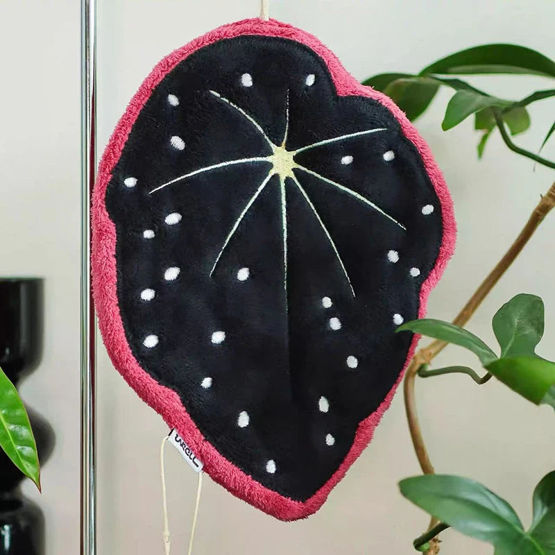 Hot Plant Hand Towel Cleaning Towel Absorbent Handkerchief Hanging Thickened Kitchen Towel Bathroom Kitchen Accessories