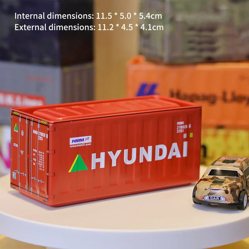New Container Mini Iron Box Small Container Model Storage Box Creative Desktop Ornament Storage Rack Multi-Functional Metal Box