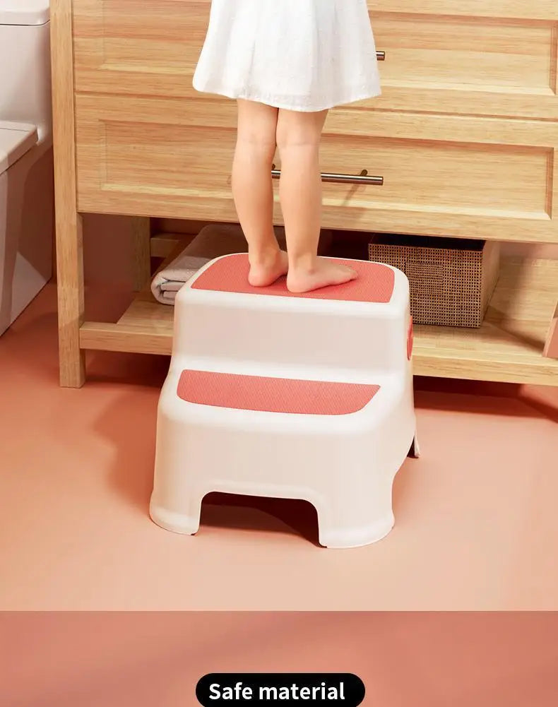Children's Ottoman Baby Step Chair Stool Small Bench Hand Washing Step Children's Stool Non-Slip Footstool Stand Stool