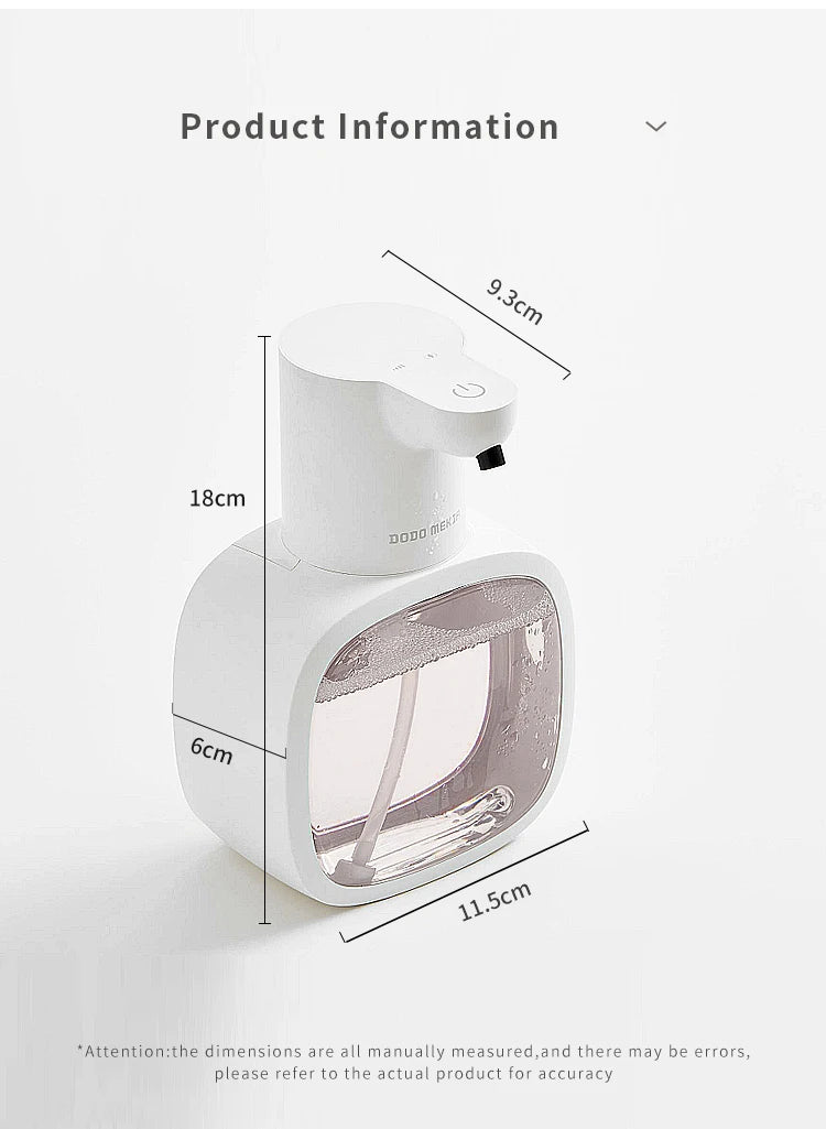 New Wall Mounted Automatic Soap Dispenser Foam Smart Hand Washing Machine 500ml Liquid Rechargeable Bathroom Induction Sensor