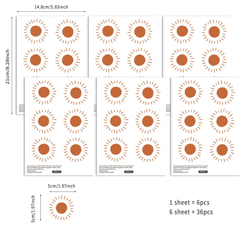 Boho Hearts Creative Wall Sticker For Children Baby Girls Boys Room Nursery Wall Art Decals Vinyl Mural Kids Bedroom Home Decor