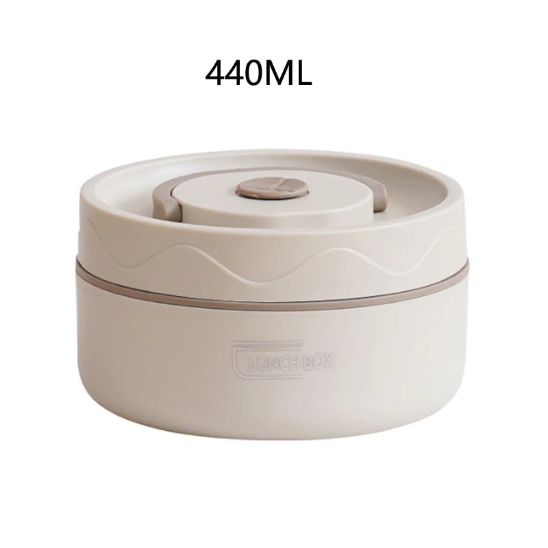 304 Stainless Steel Insulated Lunch Box with Storage Bag Portable Double-layer Covered Lunch Box Office Student Sealed Lunch Box