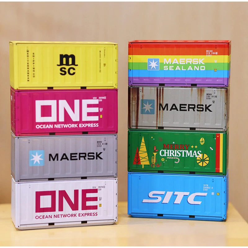 New Container Mini Iron Box Small Container Model Storage Box Creative Desktop Ornament Storage Rack Multi-Functional Metal Box