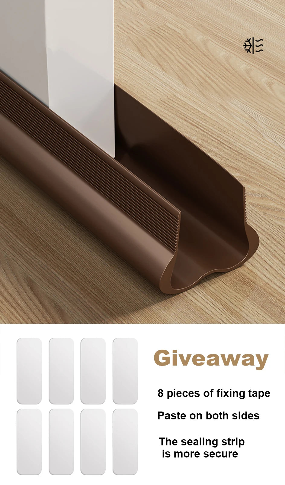 Flexible Door Bottom Sealing Strip Door Gap Soundproofing Wind and Dust Proof Weather Strip Under Door Draft Stopper Tape