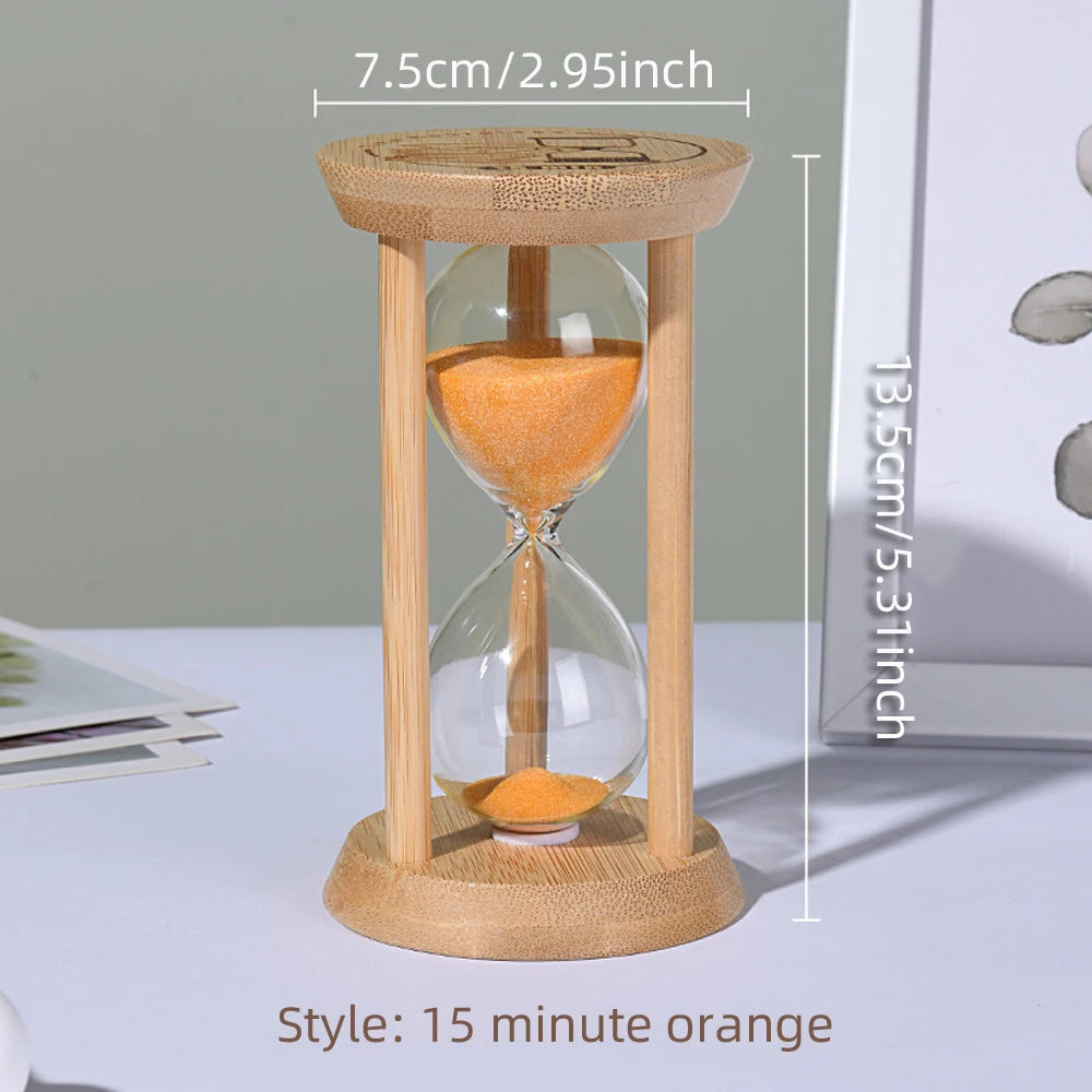 1PCS 3/5/10/15/30 Minutes Wooden Hourglass Timer Home Living Room Desktop Decoration Children Birthday Gift Portable Sand Clock