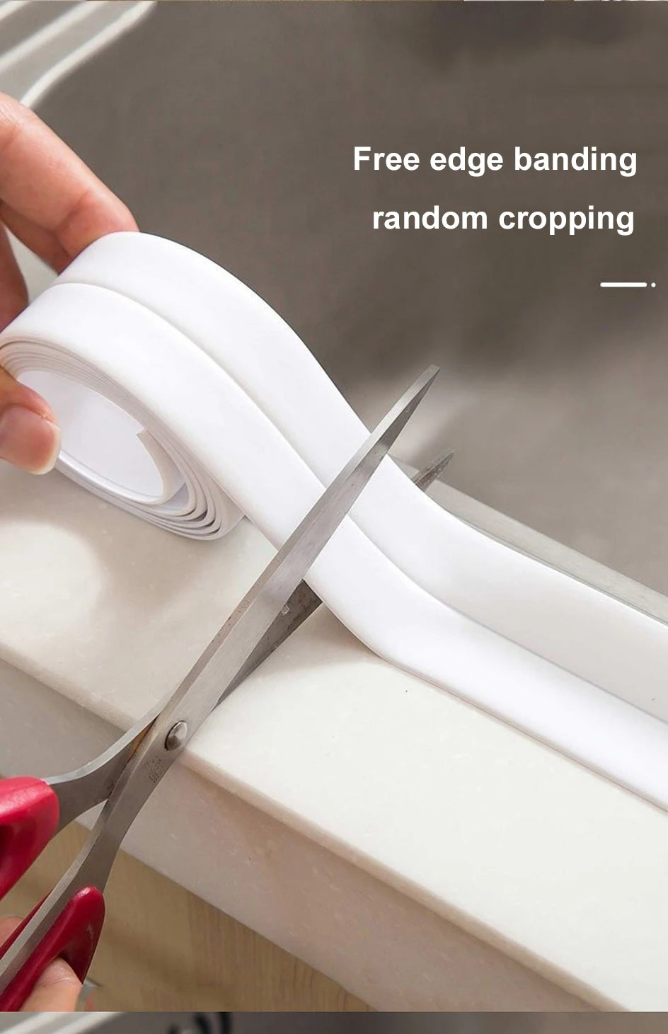 3.2M Bath Caulk Tape Self Adhesive PVC Oil-Proof Kitchen Sink Edge Corner Wall Sticker Waterproof Toilet Sealing Strip Tape