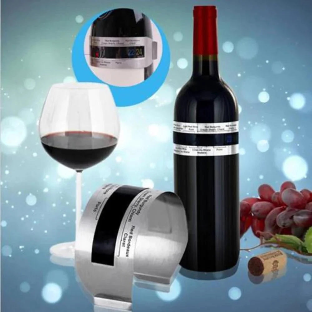 Wine Collar Thermometer Bar Beverage Tool Clever Wine Bottle Snap Thermometer Lcd Display Clip for Champagne Beer