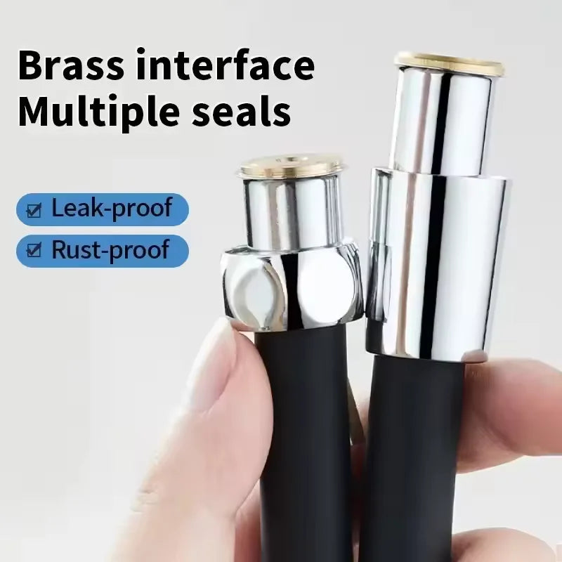 New 1.5/2/3M Silicone Shower Head Hose Flexible Anti-Winding Pipe High Pressure Powerful Shower Tube Bathroom Faucte Accessories