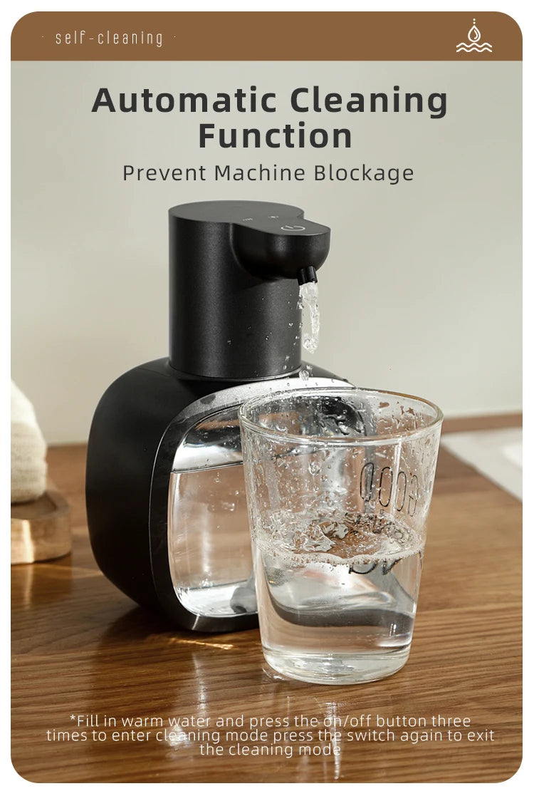 New Wall Mounted Automatic Soap Dispenser Foam Smart Hand Washing Machine 500ml Liquid Rechargeable Bathroom Induction Sensor