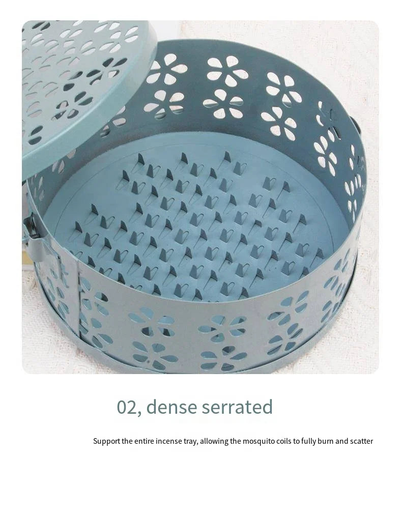 Mosquito-repellent fireproof mosquito-repellent household with cover wrought iron sandalwood mosquito incense burner