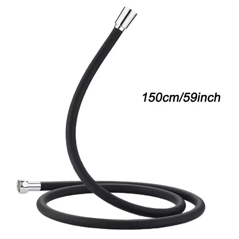 New 1.5/2/3M Silicone Shower Head Hose Flexible Anti-Winding Pipe High Pressure Powerful Shower Tube Bathroom Faucte Accessories