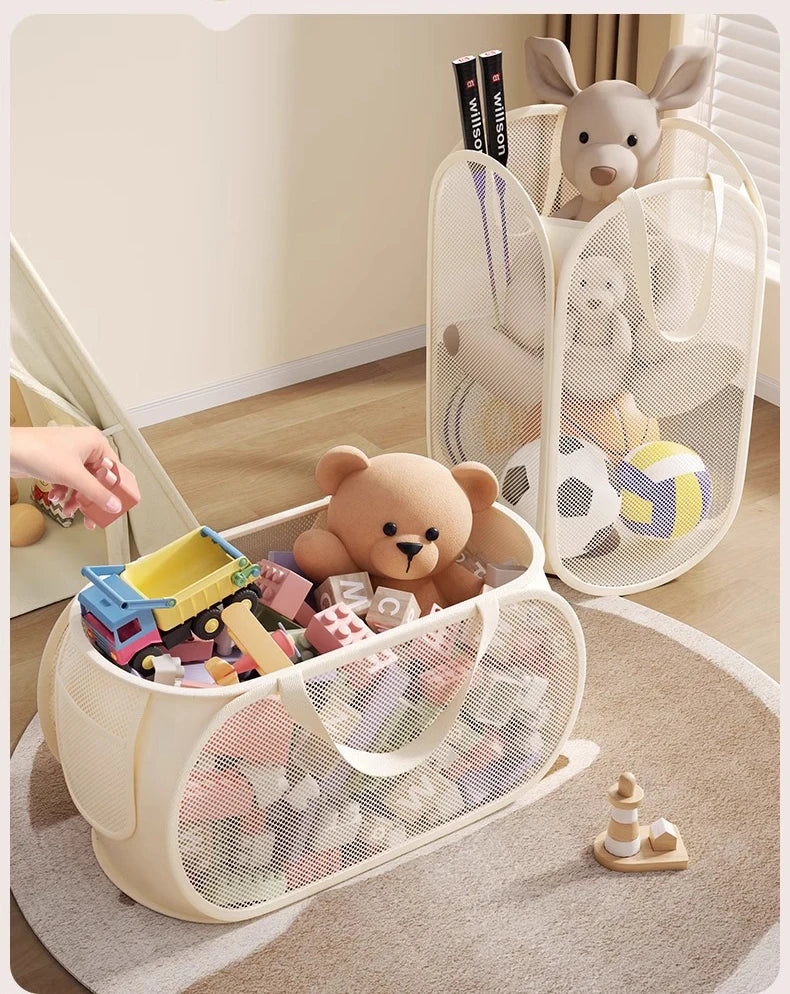 Children's Toys Storage Basket Storage Box Sub Block Plush Toy Large capacity Household Multifunctional Laundry Basket Organizer
