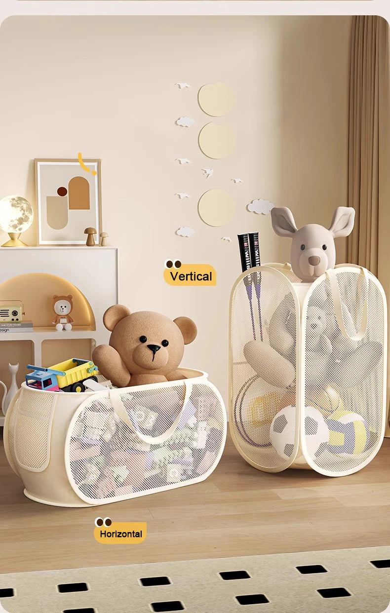 Children's Toys Storage Basket Storage Box Sub Block Plush Toy Large capacity Household Multifunctional Laundry Basket Organizer