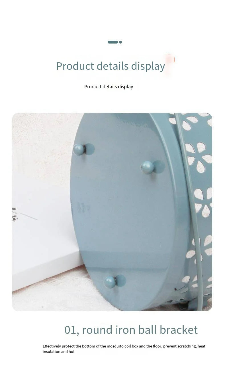 Mosquito-repellent fireproof mosquito-repellent household with cover wrought iron sandalwood mosquito incense burner