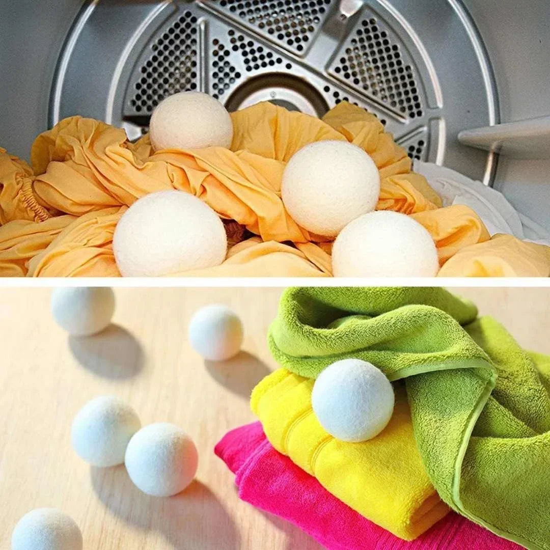 Wool Dryer Balls Reusable Natural Fabric Softener Laundry Washing Machine Accessories Home Washing Fleece Dryer Balls Clothes