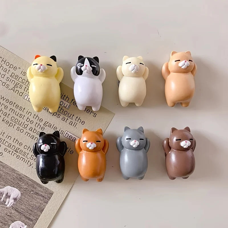 6/8Pcs, cartoon cat refrigerator magnets, decorative refrigerator magnets, kitchen and home decor