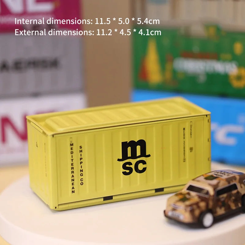 New Container Mini Iron Box Small Container Model Storage Box Creative Desktop Ornament Storage Rack Multi-Functional Metal Box