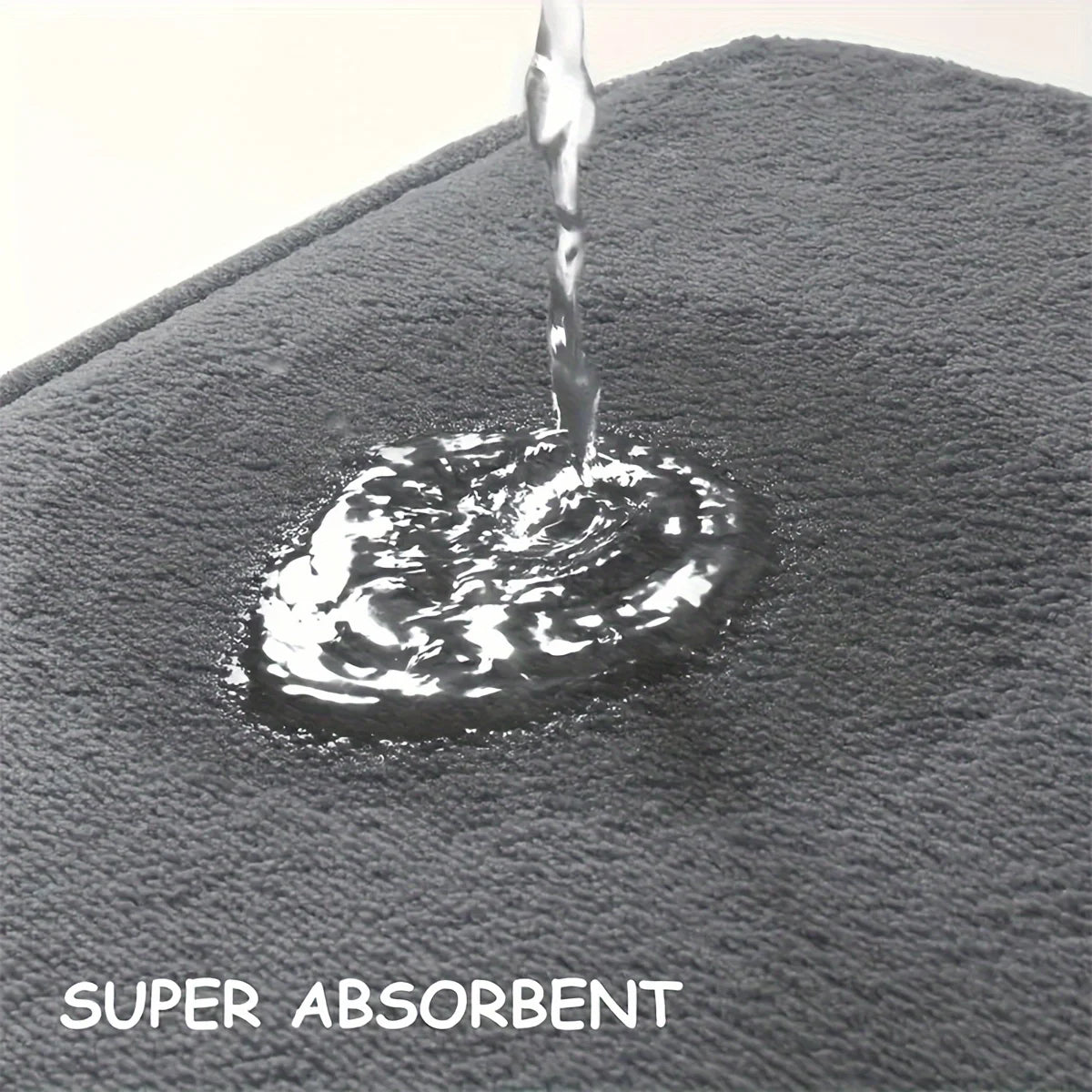 Thickened special-shaped bathroom absorbent floor mat flannel toilet mat shower room non-slip and dirt-resistant foot mat