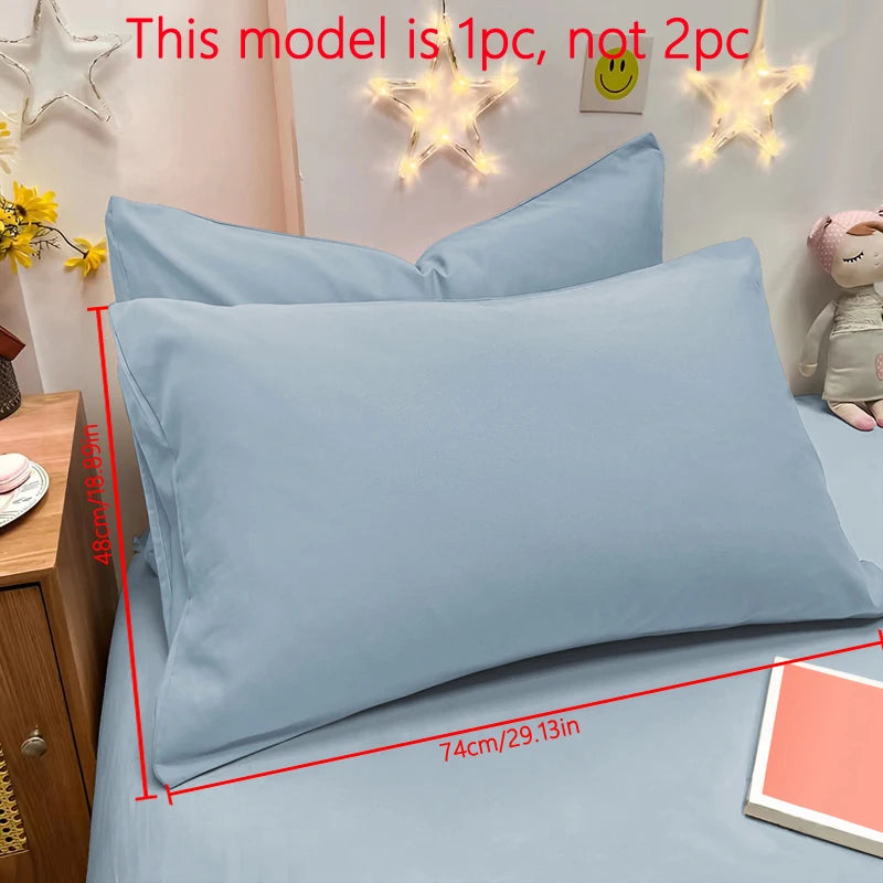 1 Piece Of Matte Solid Color Pillowcase, Bedroom Pocket Sealed Soft Pillowcase, Bedding